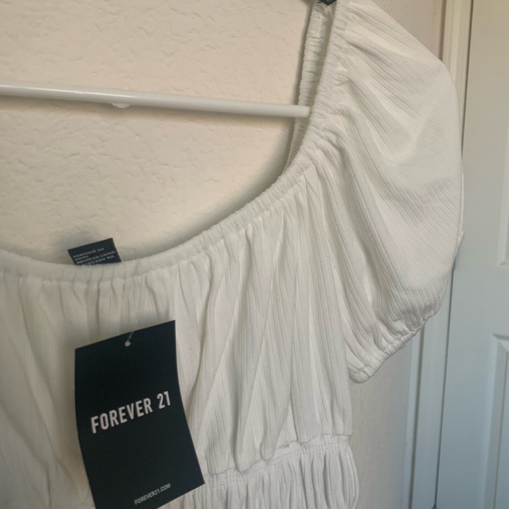Forever 21 NWT Cottagecore White Crop Blouse